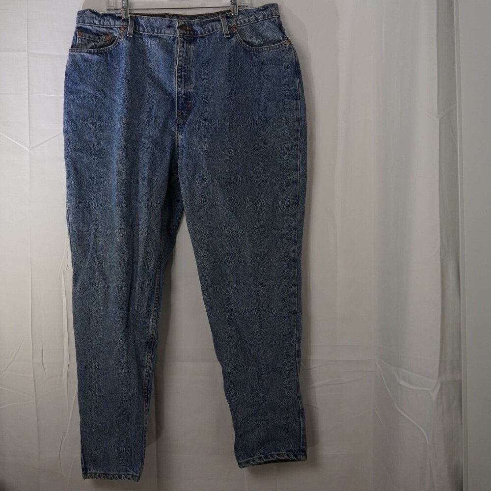 Vintage Levis 522 Jeans Womens 22 M Blue Tapered Fit USA Made Cotton Denim